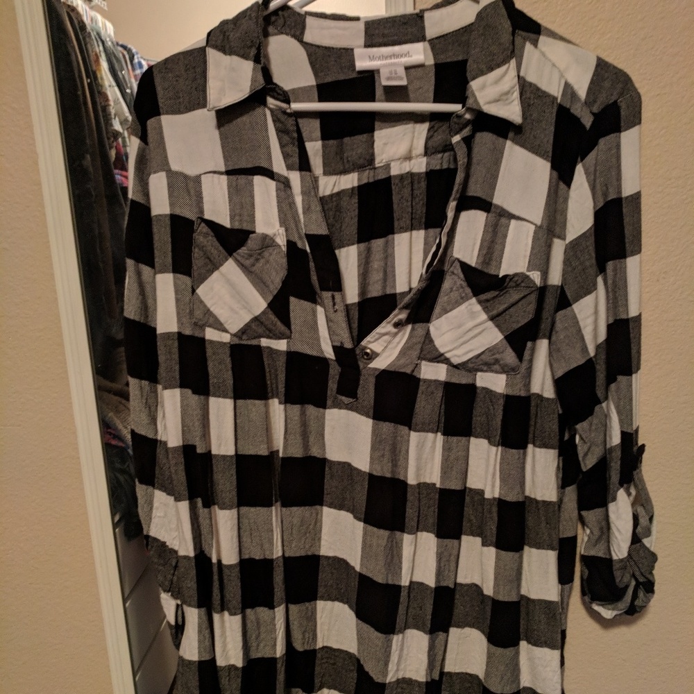 Motherhood maternity flannel shirt
